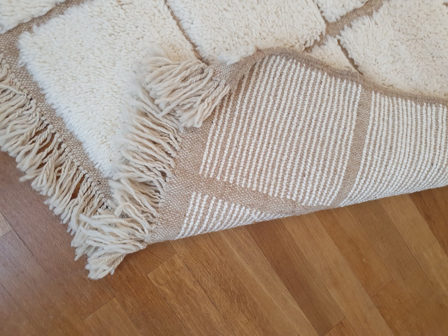 tapis berbère en laine naturelle