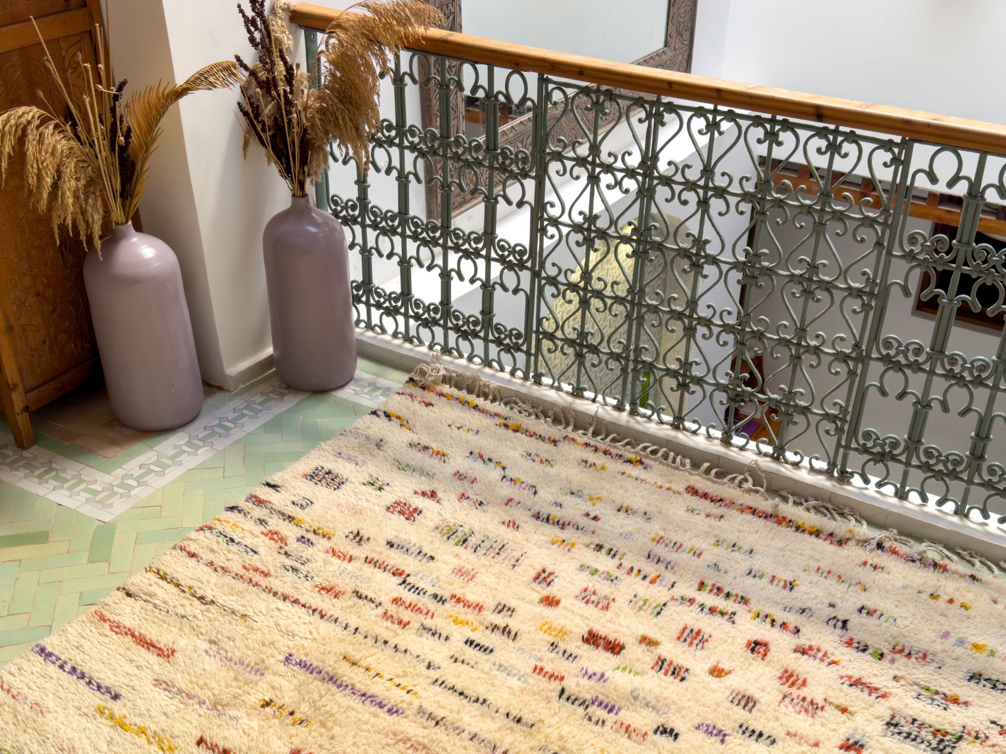 tapis marocain coloré