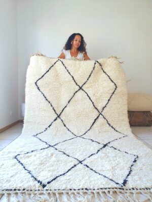 tapis berbère noir et blanc